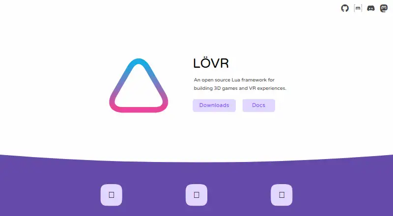The LÖVR homepage