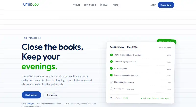 The Lumio360 Planning homepage