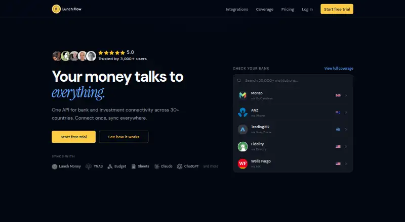Lunch Flow Platform API's website