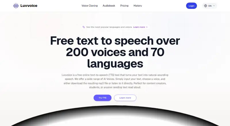 Luvvoice's website