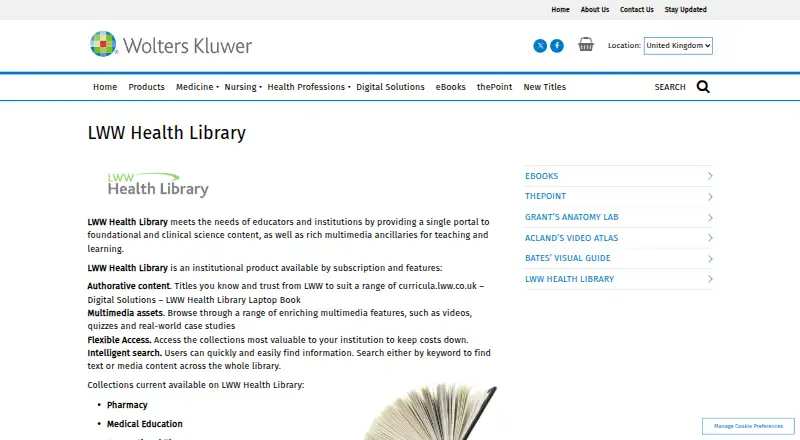 LWW Health Library's website