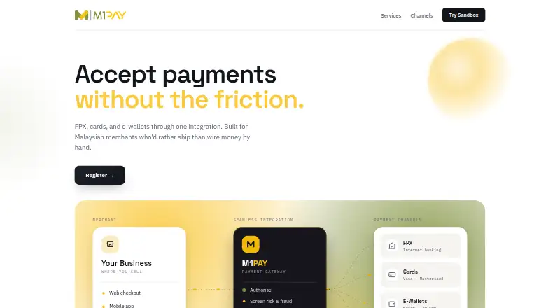 M1Pay's website