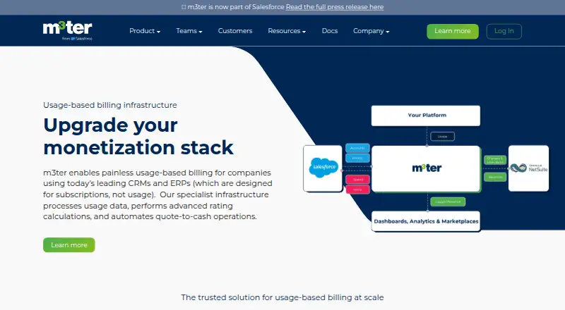 The m3ter homepage