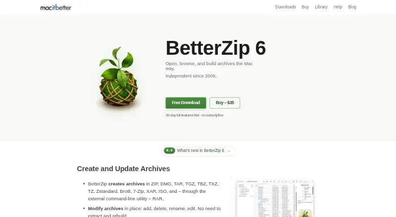 BetterZip's website