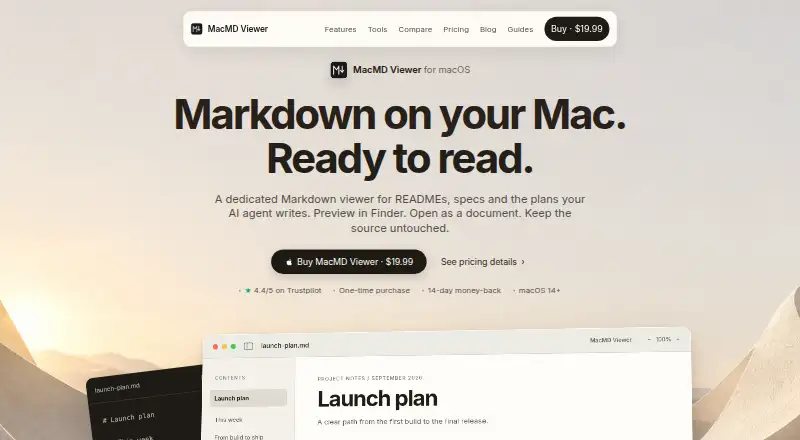 The MacMD Viewer homepage