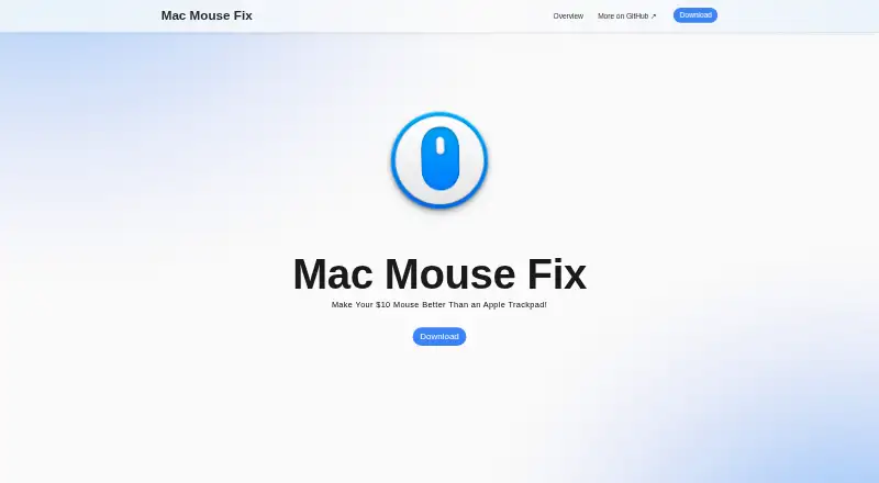 The Mac Mouse Fix homepage