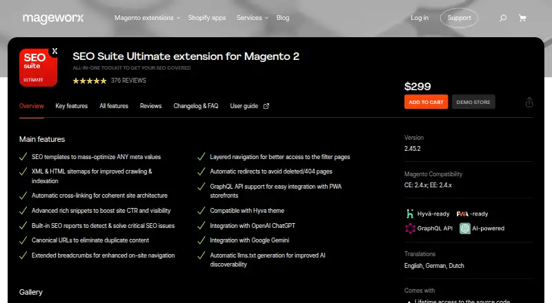 MageWorx SEO Suite Ultimate's website