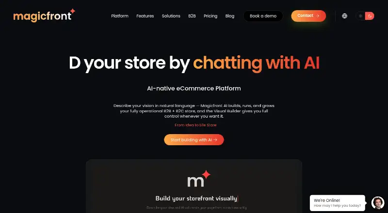 The MagicFront homepage