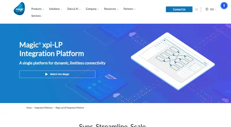 The Magic xpi Integration Platform homepage