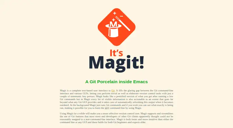 The Magit homepage