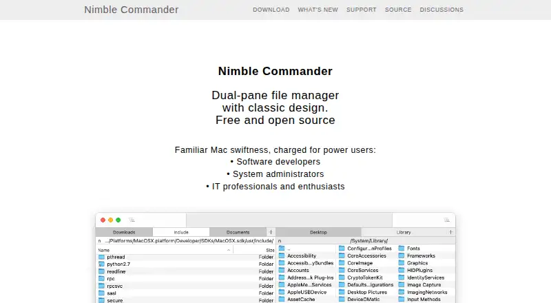 The Nimble Commander homepage