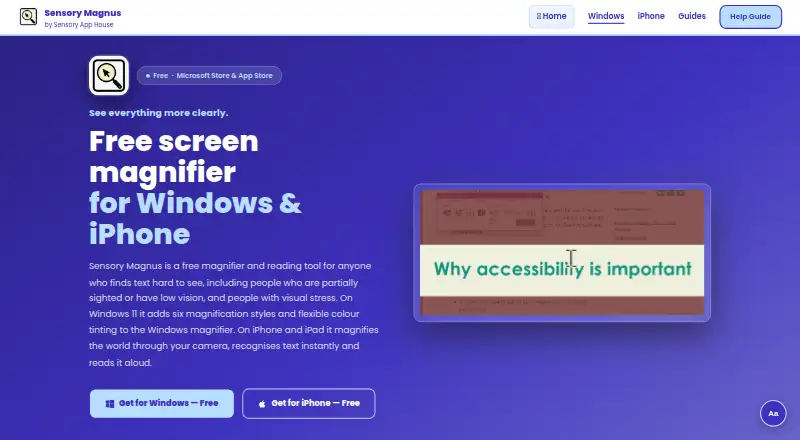 Sensory Magnus's website