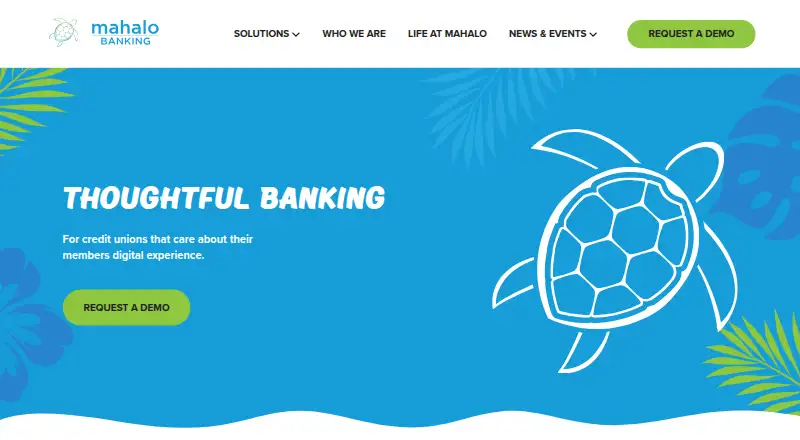 Mahalo Banking's website