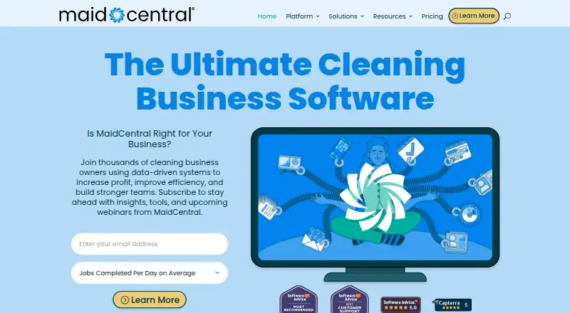 MaidCentral's website