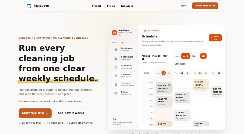 MaidLoop's website