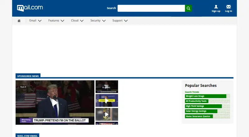 Mail.com's website