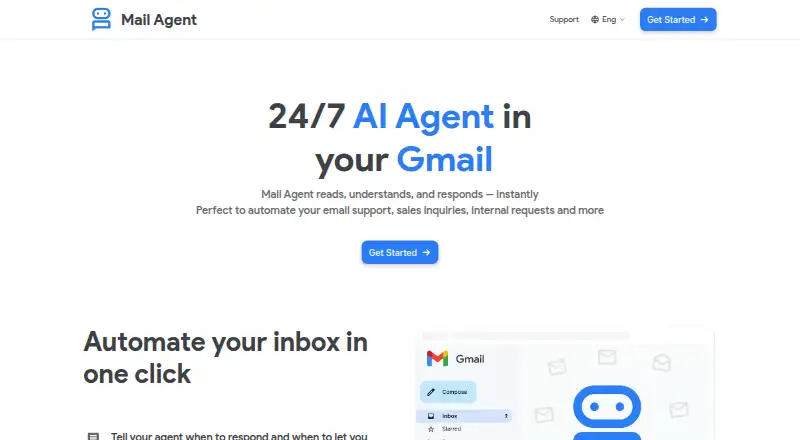 MailAgent's website