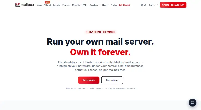 Mailbux Self-Hosted's website
