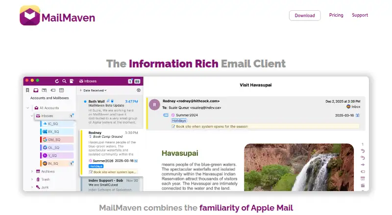 MailMaven's website