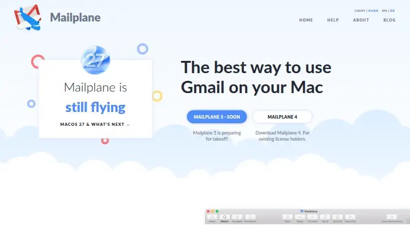 Mailplane's website