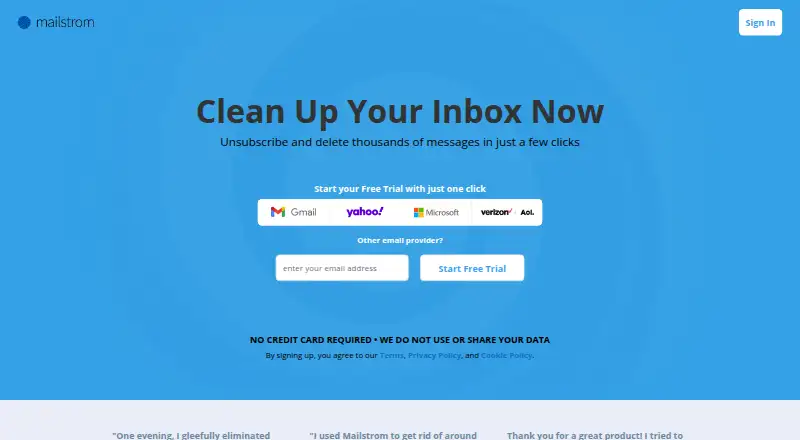Mailstrom's website