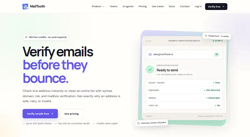 MailTooth's website