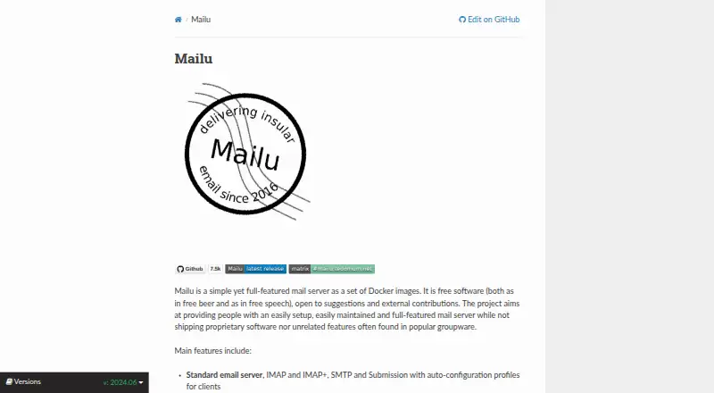 Mailu's website