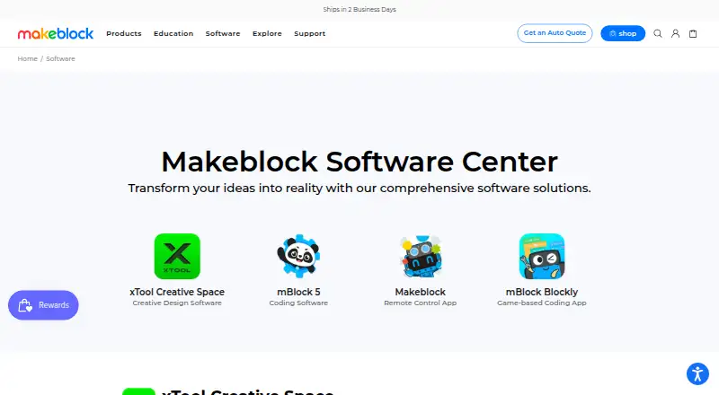 mBlock's website