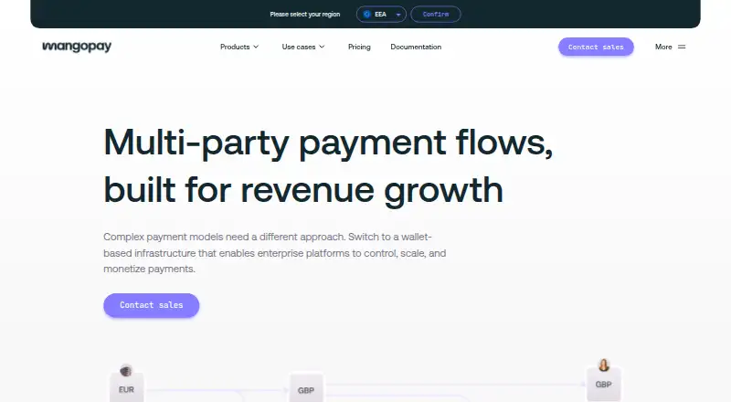 The Mangopay homepage