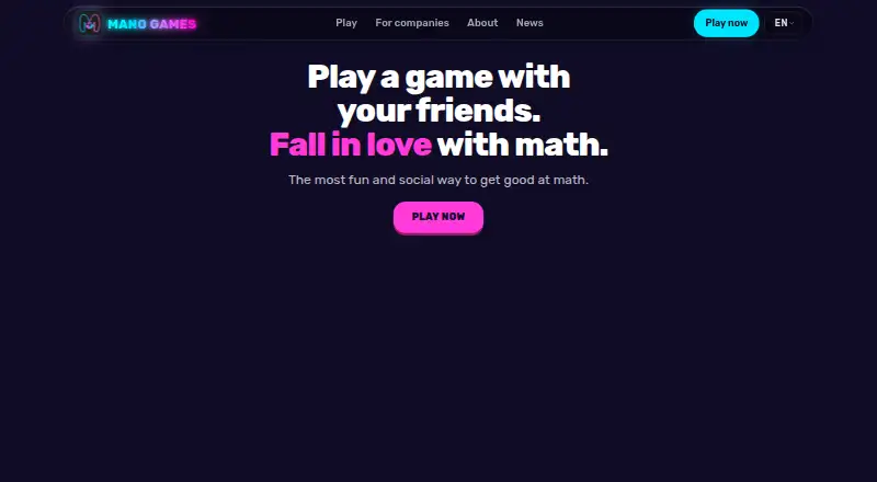 The Mano Games homepage