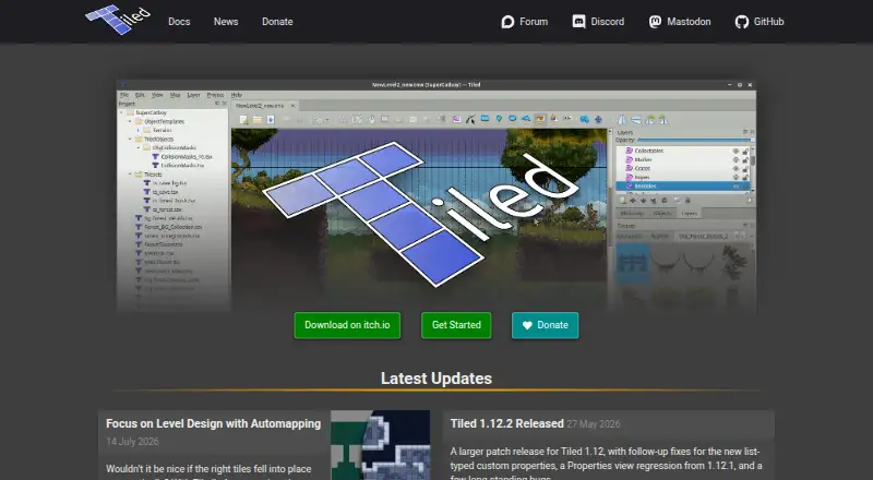 The Tiled homepage