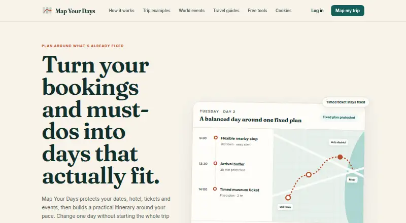 Map Your Days's website