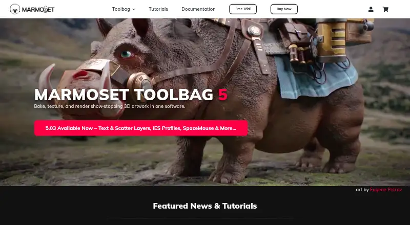 Marmoset Toolbag's website