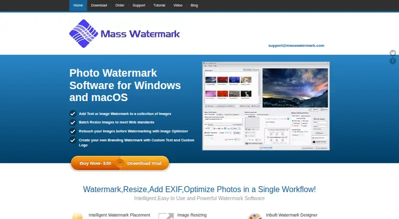 The Mass Watermark homepage