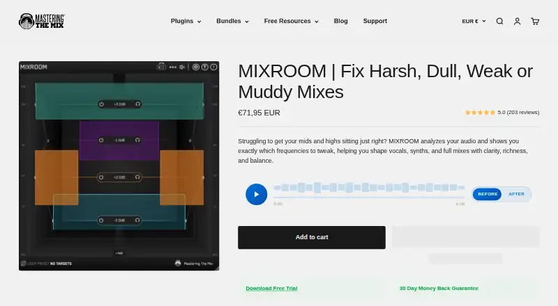 MIXROOM's website