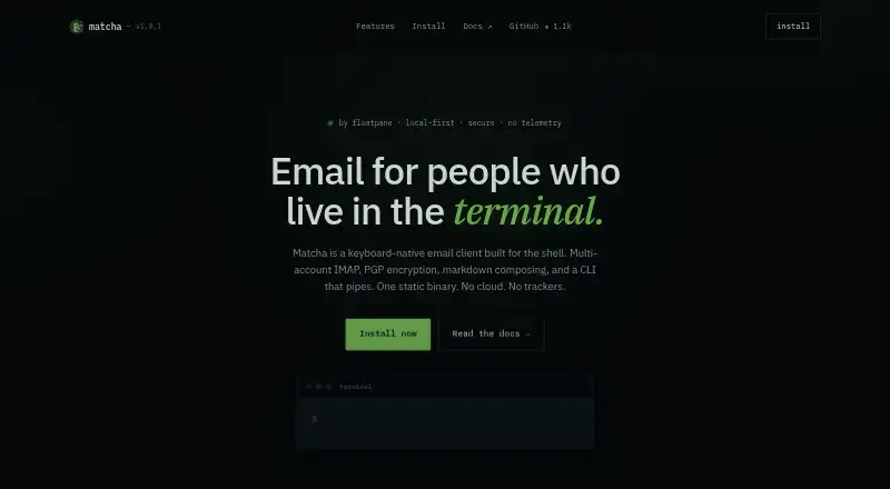 Matcha's website