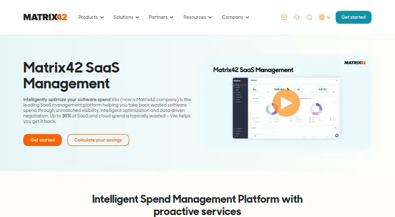 The Matrix42 SaaS Management homepage