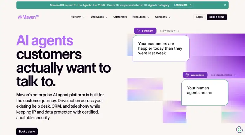 Maven AGI's website