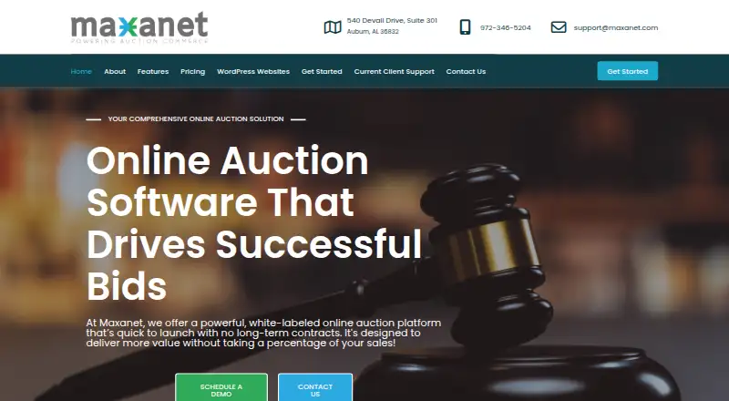 Maxanet's website