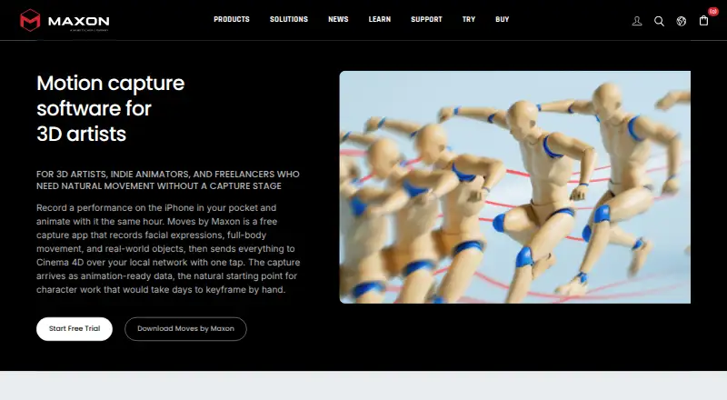 Moves by Maxon's website