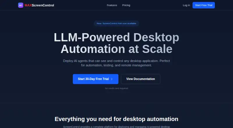 MAX ScreenControl's website