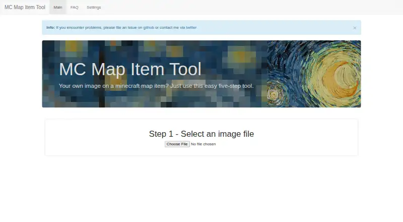 MC Map Item Tool's website