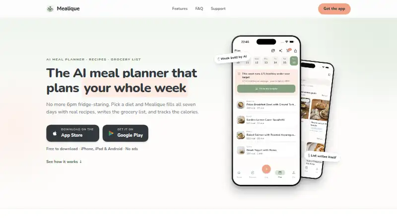 Mealique's website