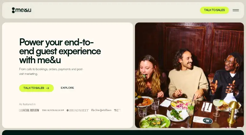 The me&u homepage