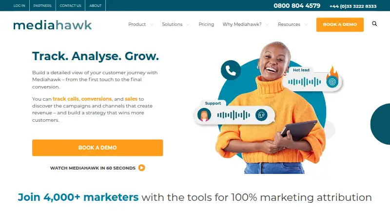 Mediahawk's website
