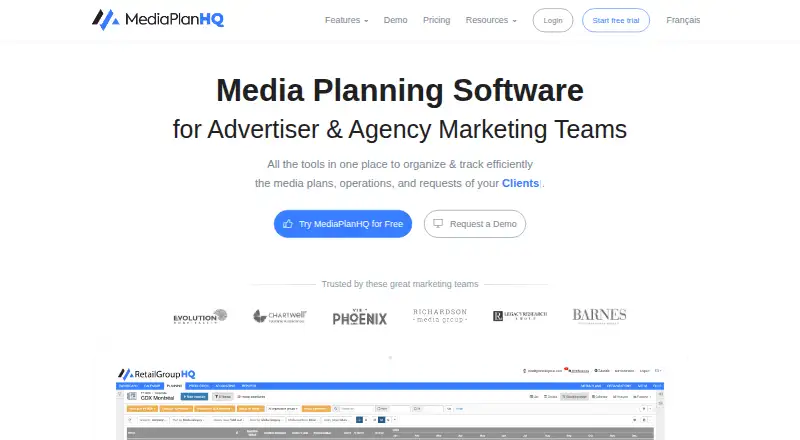 MediaPlanHQ's website