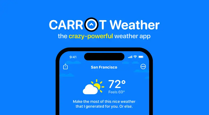 CARROT Weather's website