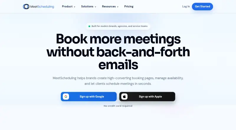 The MeetScheduling homepage