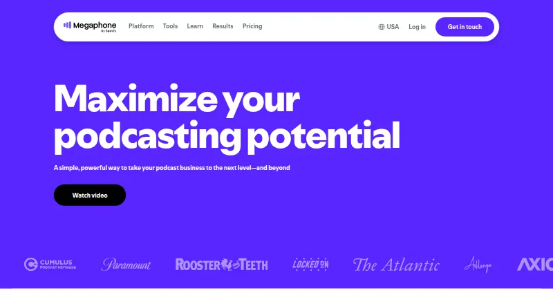 Megaphone's website