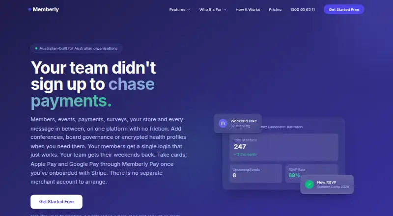 Memberly's website
